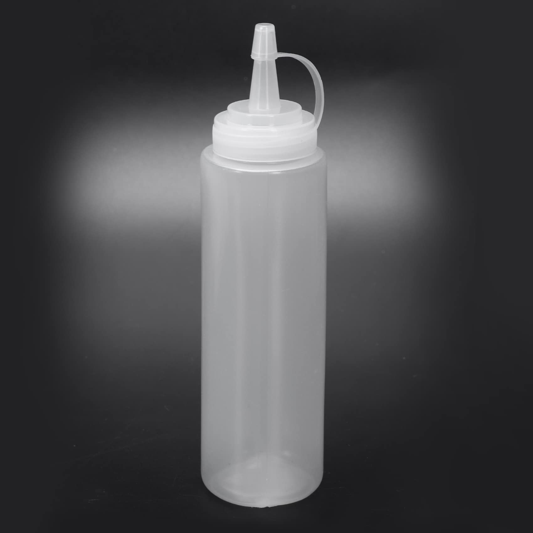 24X Bottiglie di Olio di Cruet di Ketchup di Plastica Bianca della Salsa di Compressione 8Oz