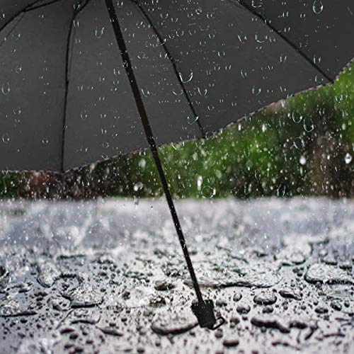 Image of KEKEMI 3 Fold Plain Pipine Umbrella for Men & Women
