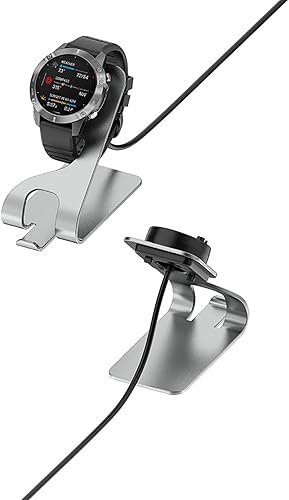 Miniatura 2 de Cargador compatible con Garmin Venu 33S, para Vivoactive 54, Forerunner 745945935, para Fenix 77S7X7 Pro7X Pro Smart Watch Soporte de carga de metal