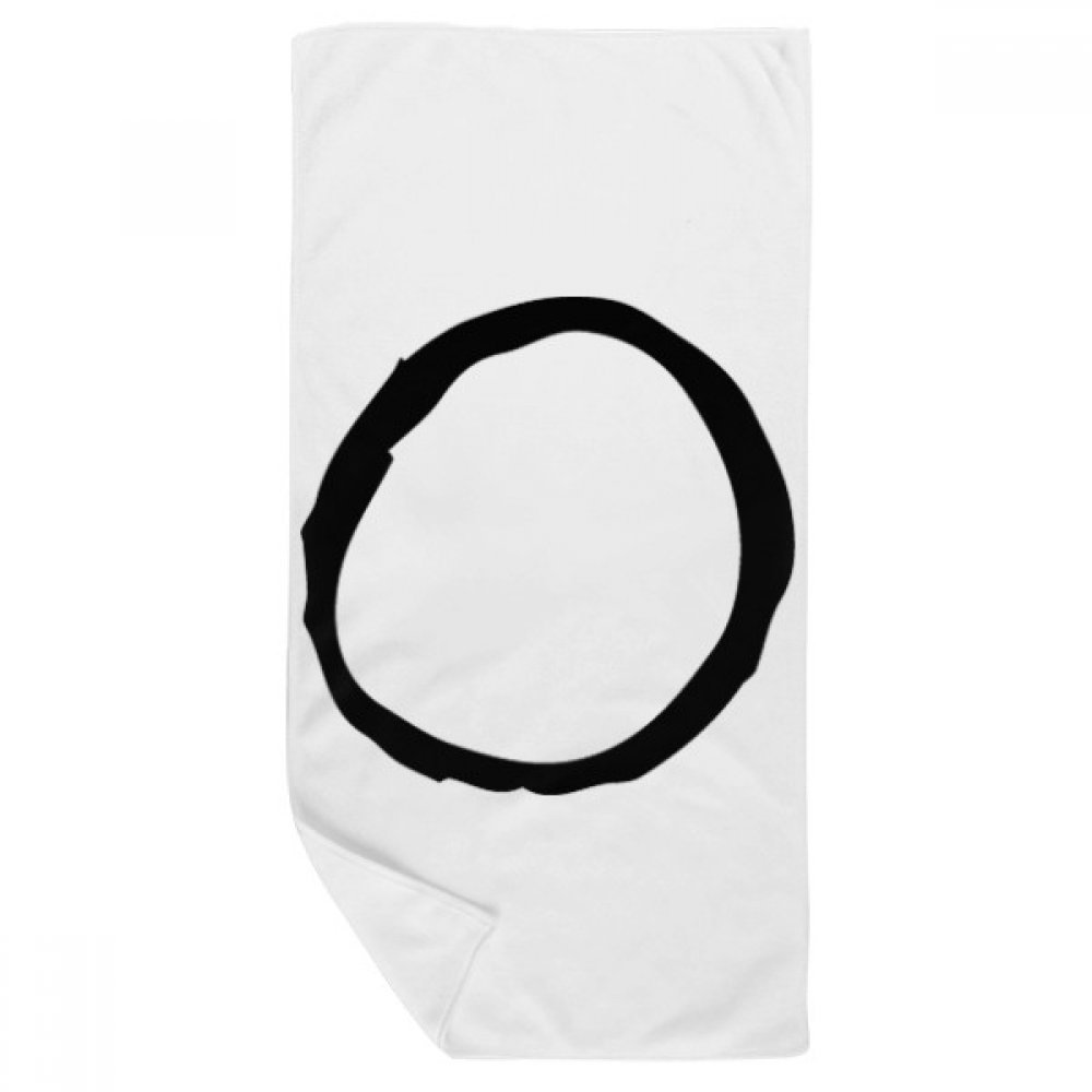 Serviette de bain douce alphabet grec omicron noir multicolor 35x70cm