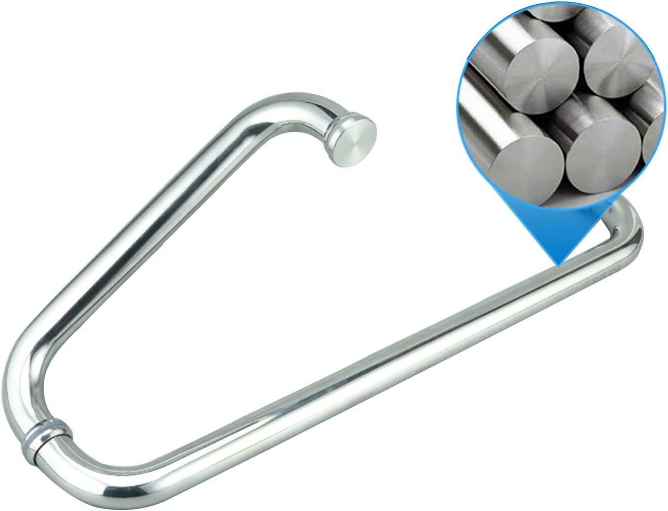 Shower Door Pull Handle Replacement for Glass Door, Bathroom Door Knobs for Shower Enclosures Screen Internal/External Door Handles (Size : 200mm+400mm)