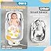 Orzbow Collapsible Baby Bathtub, Large Baby Bath Tub for Newborn with Soft Cushion & Thermometer, Travel Portable Baby Tubs for Infants to Toddler 0-36 Months, Gray