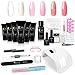 Produktbild Saint-Acior 6pcs Nagel Verlängerung Gel Starter Set 48W UV/LED Nagellampe Schnell Aufbau Gel 30ml Slip Solution Top&Base Coat Maniküre Set Quick Extension Builder Gel