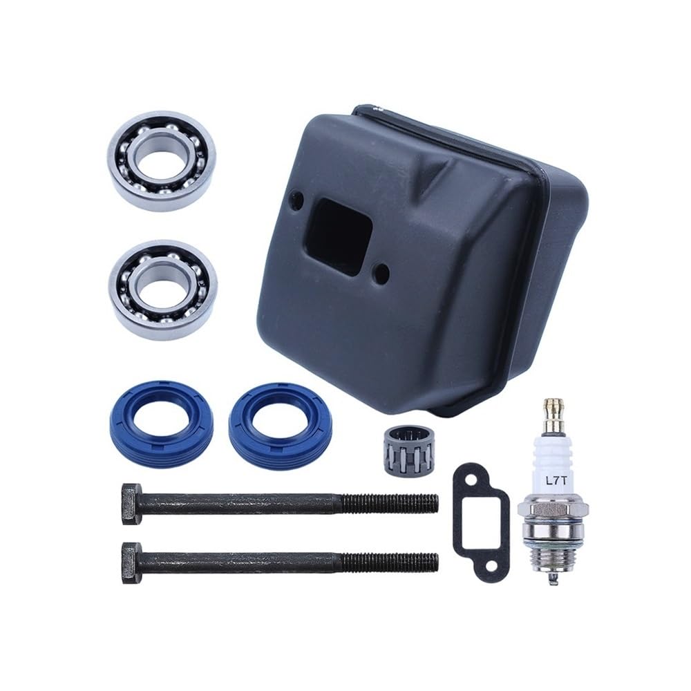 Kit de Juntas y retenes de Aceite for cojinetes de cigüeñal, Pernos, bujías y Agujas, Compatible con MS180, MS170, 018 y 017.