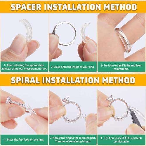 Invisible Ring Sizers for Loose Rings Size Adjuster Silicone 14PCS - 4