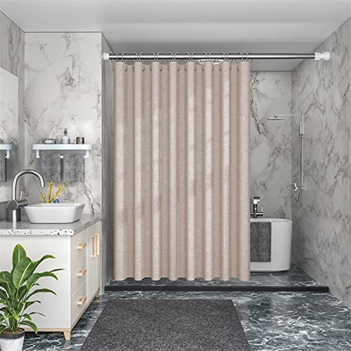 Lifup Cortinas de Baño con Ojales y Anillas, Impermeable y Resistente al Moho, Cortinas de Ducha, Secado Rápido Lavable Beige 120x200cm