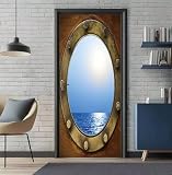 DIMENSIONI: Il pellicola adesiva per porte 95 X 215 cm è diviso in due parti, la singola parte è 47.5X215 cm, le due parti sono collegate in dimensioni 95X215 cm. Nota: le dimensioni della porta devono essere misurate prima dell'acquisto.