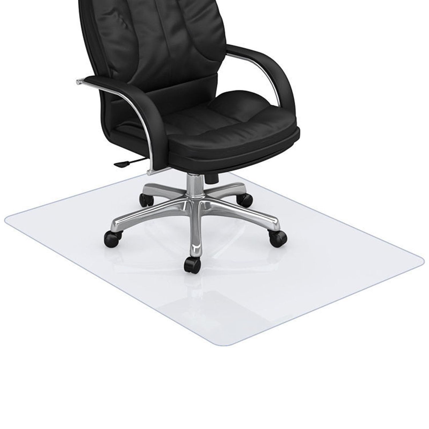 Clear Plastic Chair Mat for Hard Floors Wood Tile Protection Desk Office - Easy to Clean Rectangular 36