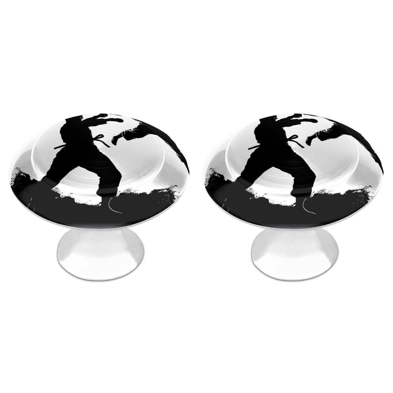 FekiLoot Kickboxing Cabinet Knobs for Kitchen Ornament, Round Zinc Decorative Drawer Pulls for Cabinets Trendy, Dresser Drawers Pulls Bathroom Dresser Knob with Screw