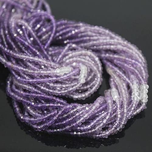 Améthyste rose facettée haut de gamme en perles rondelles de 2mm pour bijoux d'exception
