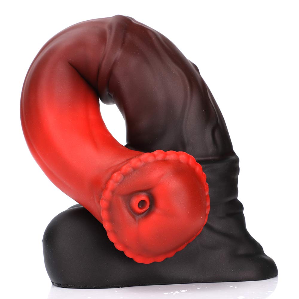 Dildo a ventosa, 20,5 cm, in silicone platino di Nothosaur Conola, dildo anale, grande anale, giocattolo sessuale per coppie, plug anale, da uomo, principianti, esperti, demone rosso, S