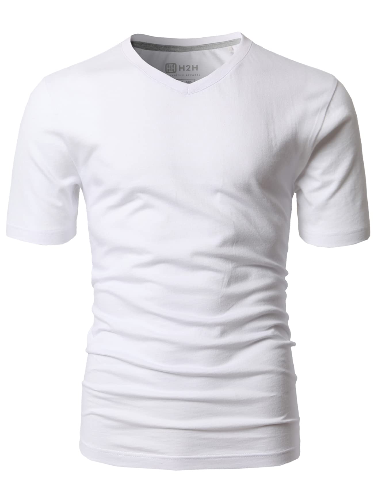 Snapklik.com : H2H Mens Slim Fit Premium Cotton V-Neck Short Sleeve T ...
