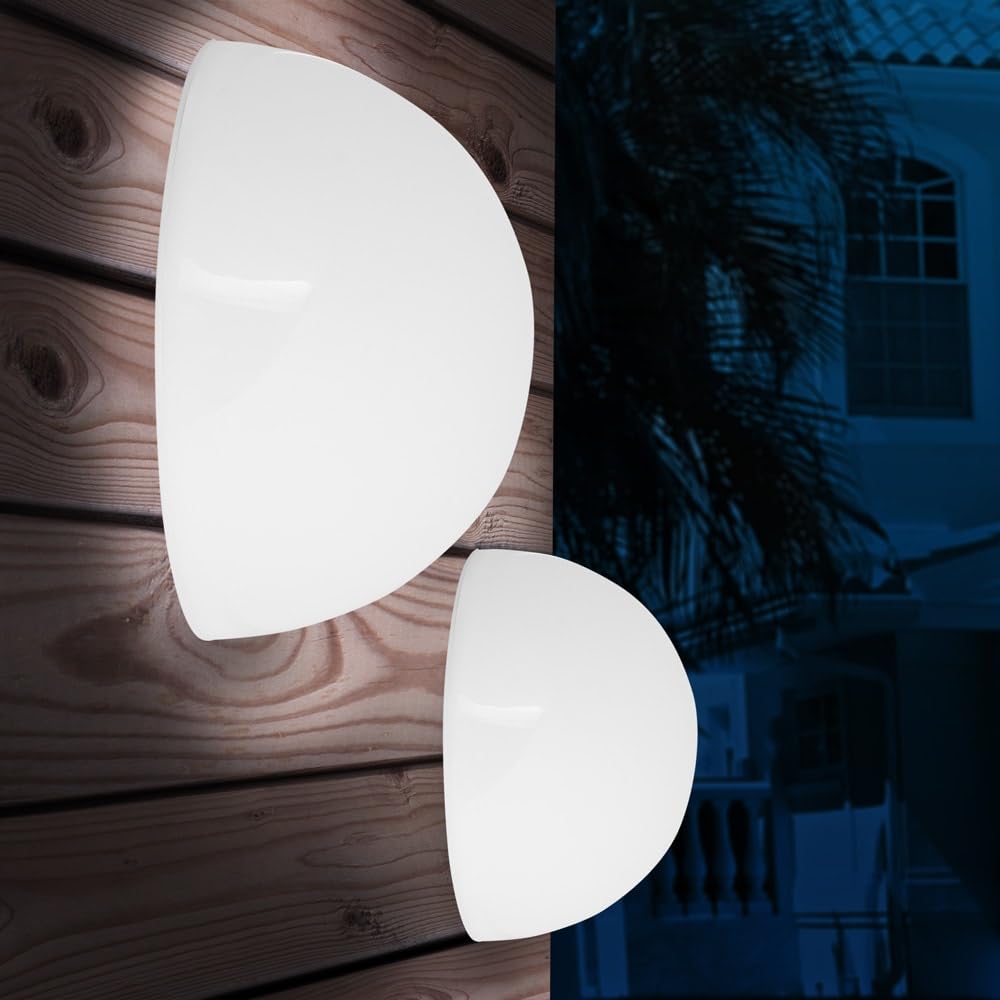 Monzana® Lampada Solare a LED da Esterno Set da 6 Protezione IP44 Sensore Crepuscolare Luce da Giardino per Esterni Luci Illuminazione Decorazioni Balcone Bianco