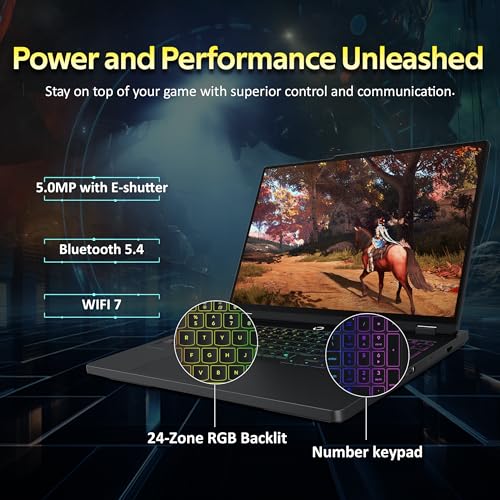 Image of Lenovo Legion Pro 5 16 inch WQXGA 240Hz Gaming Laptop, AMD Ryzen 9 8945HX, NVIDIA GeForce RTX 5060, 32GB DDR5, 1TB SSD, 24-Zone RGB Backlit Keyboard, WiFi 7, Win 11 Pro, Black, 1TB Docking Station Set