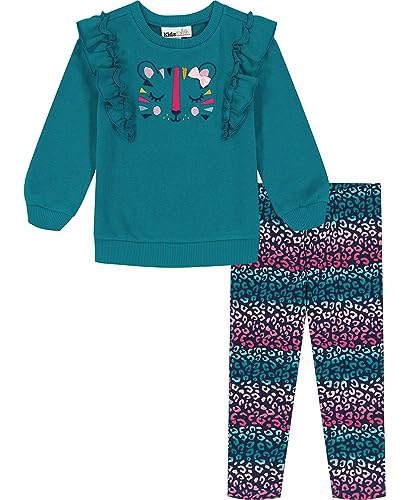 Image of Kids Headquarters Girls 2-Piece Tunic & Legging Set, Everyday Casual Wear, Ultra-Soft & Comfortable Fit