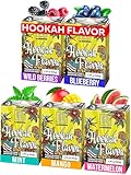 Classic Hookah Flavors Set - 5 x 50g Non Tobacco Hooka Flavor for your Bowl (Watermelon - Blueberry - Mango - Wildberry - Mint) Hookah Bundle Pack of 5 - Try these Tobacco Free Shisha