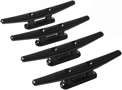 Miniatura 7 de MIZUGIWA Tacos de muelle de 5 pulgadas, 6 pulgadas, 8 pulgadas, nailon negro, amarre para barco, cuerda de kayak, tacos de cuerda, tacos de kayak