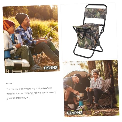 Chaise de camping portable camouflage naturel ultra légère et compacte avec pochette