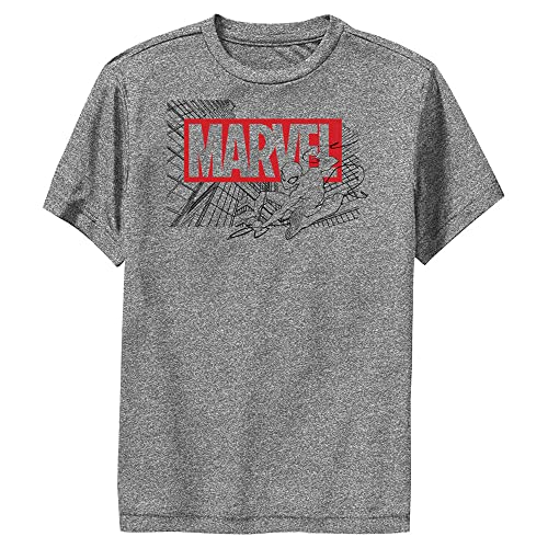 T-Shirt Spider-Man Garçon Anti-Déformation Marvel Top Coton Solide pour l'École