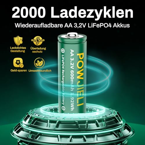 Batterie LiFePo4 AA longue durée à faible auto-décharge - 2