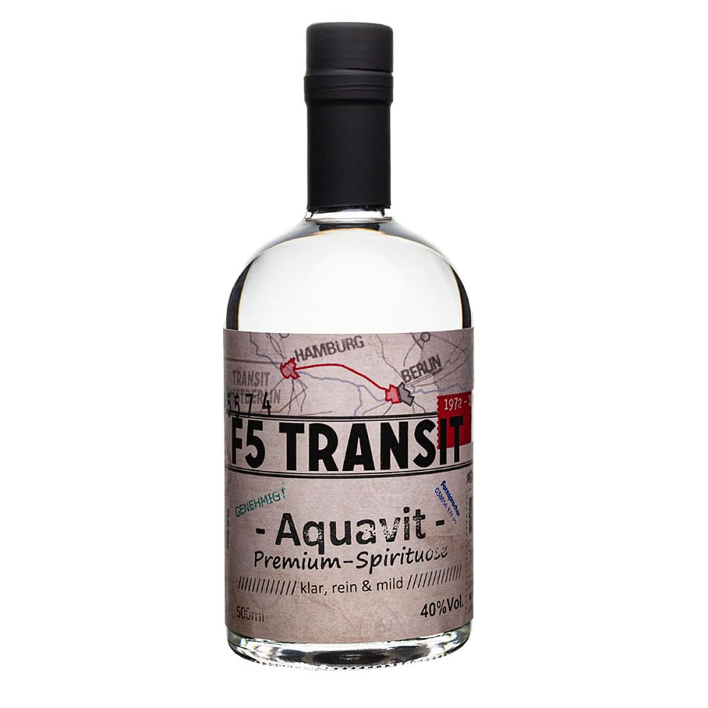 Aquavit 6x0.5l (40% Vol) No. 5574 - RATION | Norddeutsche Qualität | Akvavit | 6 Flaschen a 500ml | F5-Transit | Schwechower Brennerei (1229)