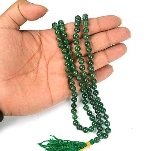 Image of Reiki Crystal Products Natural Reiki Feng-Shui Mala Necklace 6 mm Crystal Stone 108 Bead Jaap Mala for Men and Women
