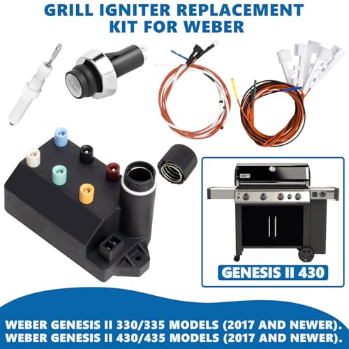 Image of SafBbcue 67532 67533 Grill Igniter Kit for Weber GS4 Genesis II 330 /335 /430 /435 Grills - Replacement for E-430 /E-435 /S-430 /S-435, 6-Outlet Ignition System Kit