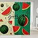 Duschvorhang 120x180 Wassermelone Duschvorhänge Obst Anti Schimmel Waschbar Polyester Textil Shower Curtains für Badezimmer Badewanne mit 8 Haken, Y9413 Waschbar günstig Kaufen-Duschvorhang 120x180 Wassermelone Duschvorhänge Obst Anti Schimmel Waschbar Polyester Textil Shower Curtains für Badezimmer Badewanne mit 8 Haken, Y9413