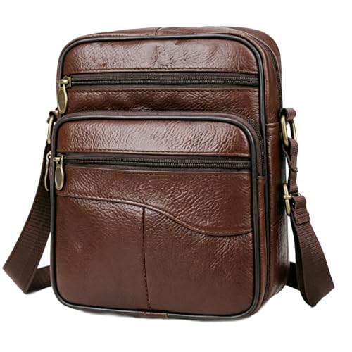 Bolso bandolera de hombre en cuero vintage para colgar al hombro