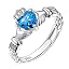 01. Claddagh December(blue Topaz)