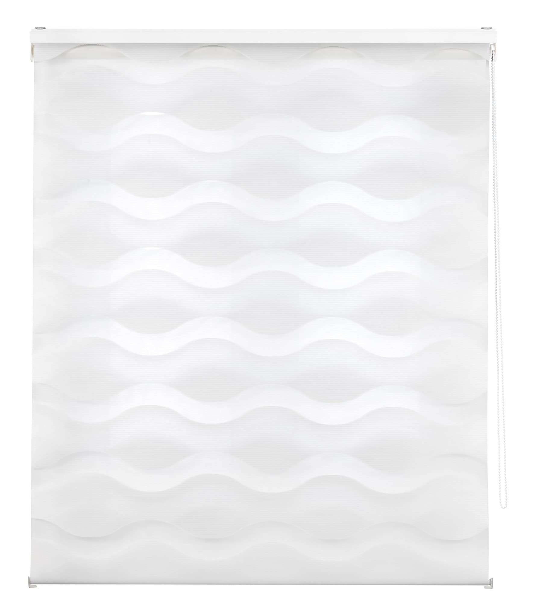 Blindecor Double épaisseur Nuit et jour méditerranéen, Blanc, 80 x 180 cm