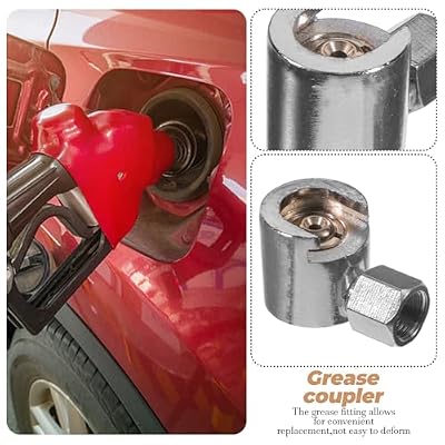iplusmile Button Head Grease Fitting Adapter Replacement Metal Grease Coupler for Hydraulic Gun with Secure Connection