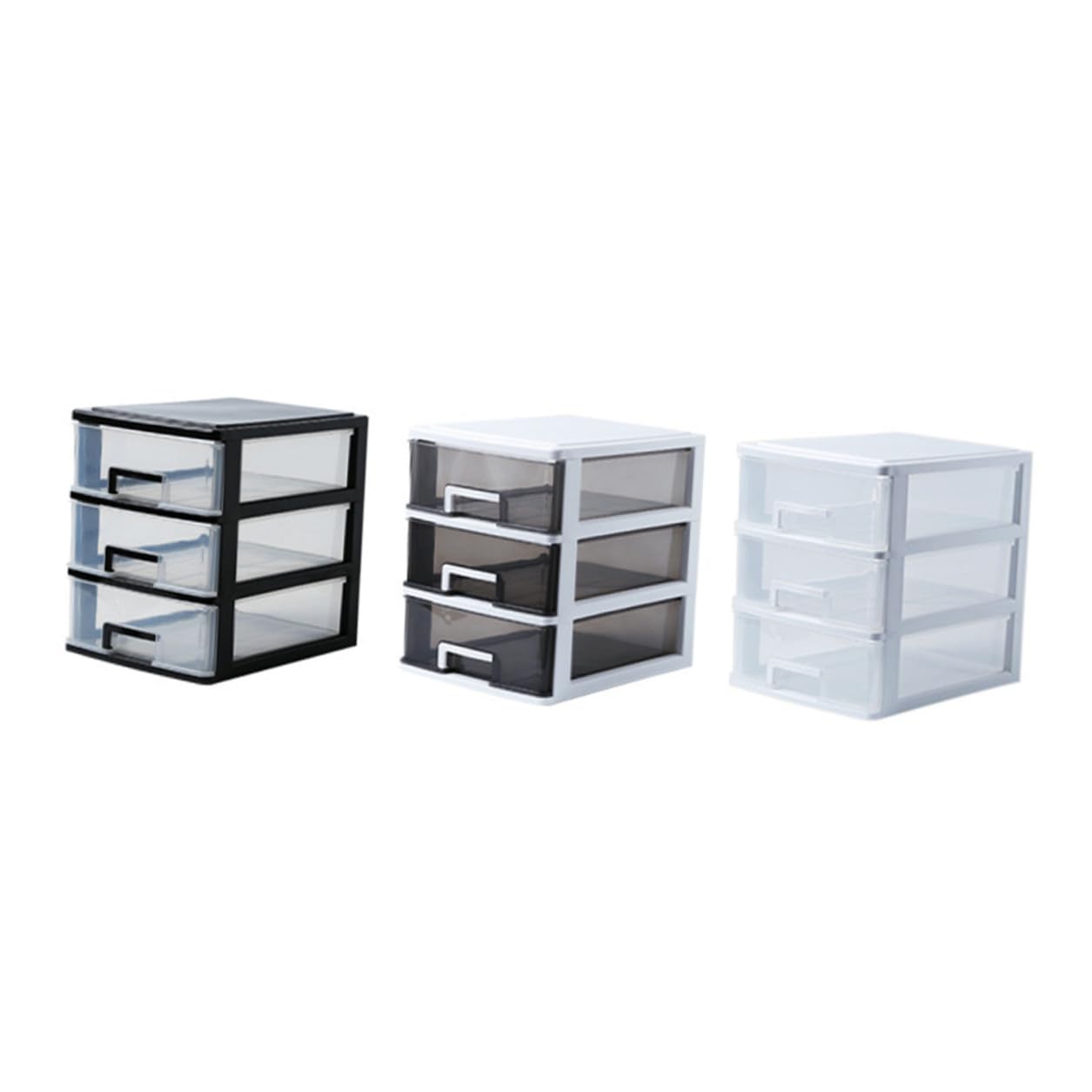Alipis Cassettiera Plastica Trasparente Bianca Organizer Portatile per Ufficio e Casa Multiuso da Scrivania per Ordinare Oggetti Piccoli e Di Dimensioni Intermedie
