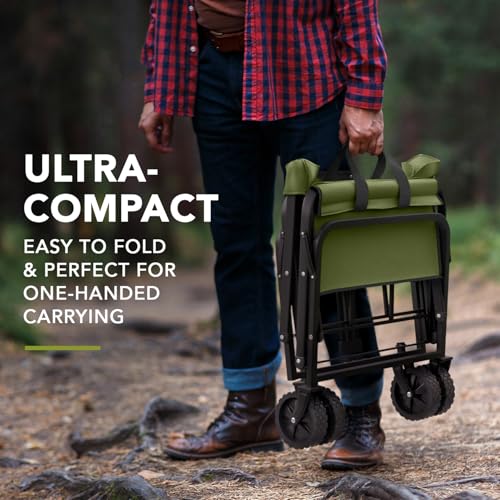 Lifetime Home Collapsible Foldable Heavy Duty Utility Wagon Cart With Larger Capacity thumb #3