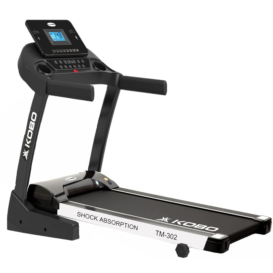 Image of Kobo Fitness 3 H.P Motorized Manual Incline Treadmill with 5 inch LCD Display and Free Installation Assistance (Imported)