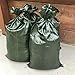 Intock Sandbags | Military Grade Empty Dark Green Woven Polypropylene Heavy Duty Sand Bags | With Strong Drawstring Closure Ties | 4000 Hrs Of UV Protection | 14