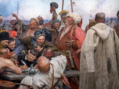 Tableau Toile les cosaques de Zaporogues Repin 60x90cm d'art