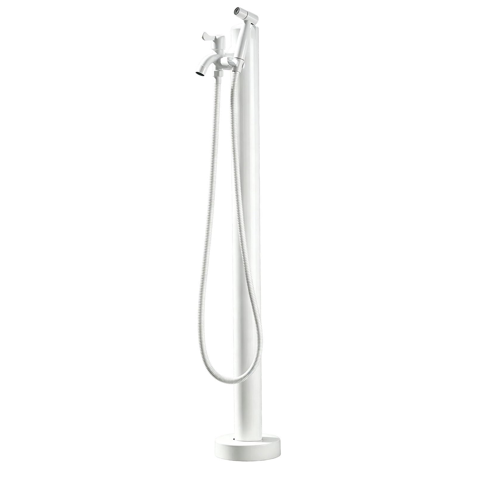 Free Standing Water Fountain, Vertical Water Column Garden Hydrant Faucet Vertical Outdoor Water Hydrant, Standing Outdoor Spigot Black Garden Tap(White,95cm/37.4in,Style 3)