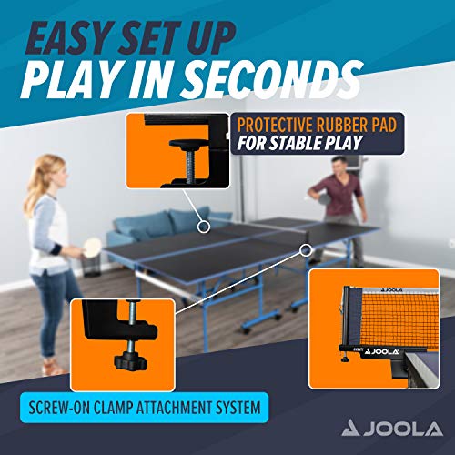 JOOLA Premium Avanti Table Tennis Net and Post Set - Portable and Easy Setup 72" Regulation Size Ping Pong Screw On Clamp Net, ‎White/Black - image 3
