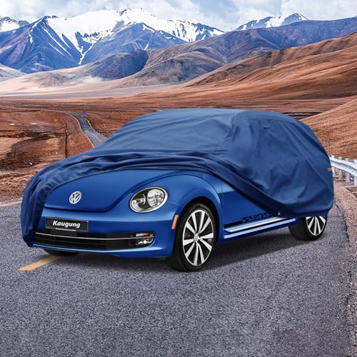 Image of Kaugung Heavy Duty Car Cover Custom Fit Volkswagen Beetle VW Bug (2005-2018), Waterproof All Weather Resistant Outdoor Sun Rain Dust Protection with Anti-Theft Lock.(USA Warehouse,Within 3-7 Days)