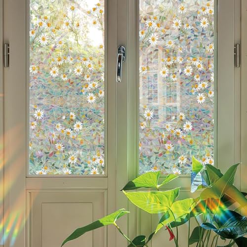 Vinilo decorativo 2 piezas con diseño arcoíris 3D para ventana miniatura 4