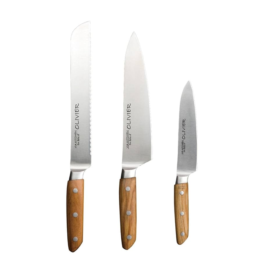 包丁 ナイフ 銘 大量 まとめセット Amazon｜バイアキッチンオリーブキッチンナイフ3点セット A-150B