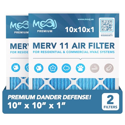 MOAJ 10x10x1 MERV 11 Premium Allergen Defense (2-Pack)