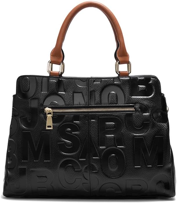 Genuine leather Cowhide women's Handbag Large Capacity letter shoulder strap high capacity Crossbody bag - Image 7