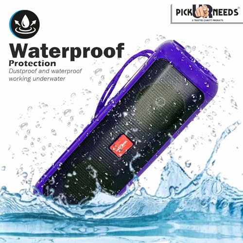 Image of Pick Ur Needs Rechargeable Wireless Bluetooth Speaker Support TF Card /USB Device RGB Disco Light 2 Side Loud Speaker with Extra Bass (Blue)