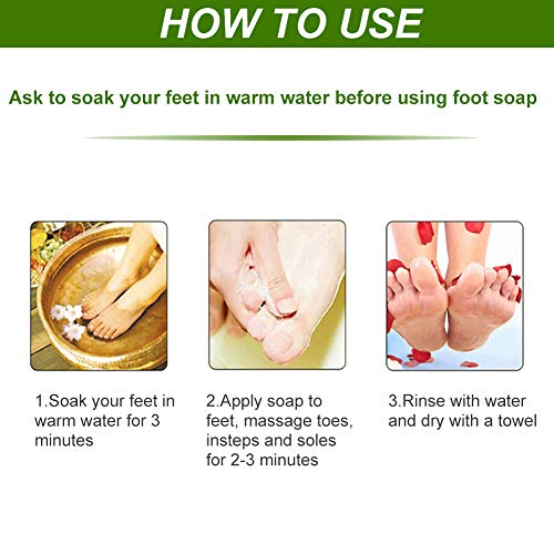 Foot Bar Soap, Bar Soap Treatment for Athlete\'s Foot,Helps Smelly Feet, Sweat, Ringworm, Skin Irritations,Yeast Infections,Corn Callus, Natural Care