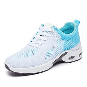 PAFHL Sneakers, Women’s, Athletic Shoes, White, Black, Running Shoes, Lightweight, Breathable, Walking Shoes, Sports Shoes, Recommended One Size Larger