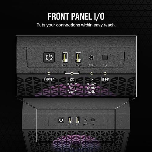 Image of Corsair 3000D RGB Airflow Mid-Tower PC Case - 3X AR120 RGB Fans - Three-Slot GPU Support - Fits up to 8X 120mm Fans - High-Airflow Design - Black
