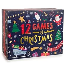 Gutter Games 12 Games of Christmas - Family Game Night Pack for Kids and Teens - Hilarious Christmas Party Games for Adults and Family Party - Complete Entertainment Package - Multicolor