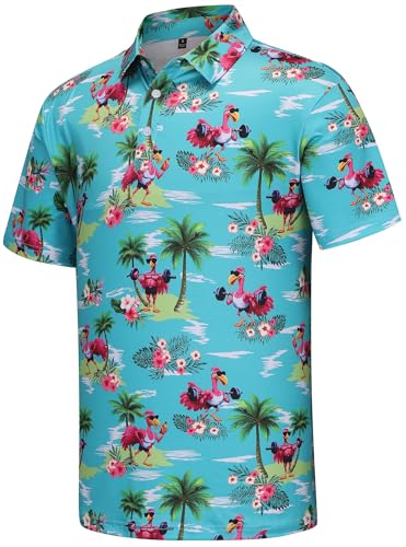 Men's Flamingo Hawaiian Golf Polo